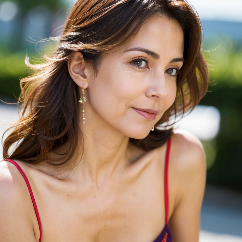Beautiful mature woman with wavy long hair, Sexy Latin Milf, Ultra-high resolution,(Realistic:1.4), ((Highest quality)), ((masterpiece)), (be familiar with),