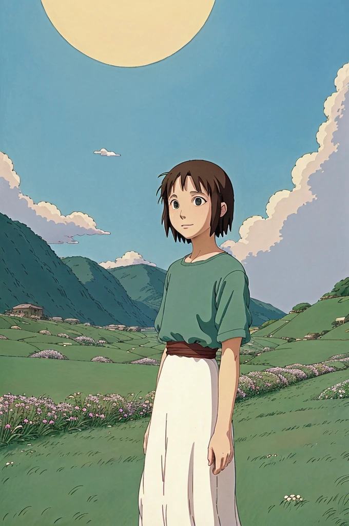 One of the oldest artists in the Bible was Jesus Christ, who was standing in front of many people and speaking, (((Ghibli style))), Spirited Away, Howl's Moving Castle, dreamy colour palette, 