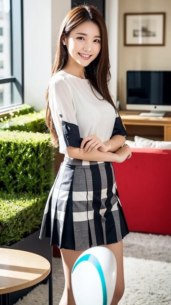 (Highest quality:1.5), (Real:1.4), (Ultra high definition:1.4), (1 Japanese skinny woman in her twenties), (skinny body), skinny face, (Plain blouse), (flare skirt), pumps, (skinny woman is standing in living room at home), (20's skinny woman is standing with blouse and flare skirt on office street), (front view of a skinny woman), office Street, (Close up of upper body), (smile), (Turn your body forward), (upright), (skinny), (skinny), (Very thin)