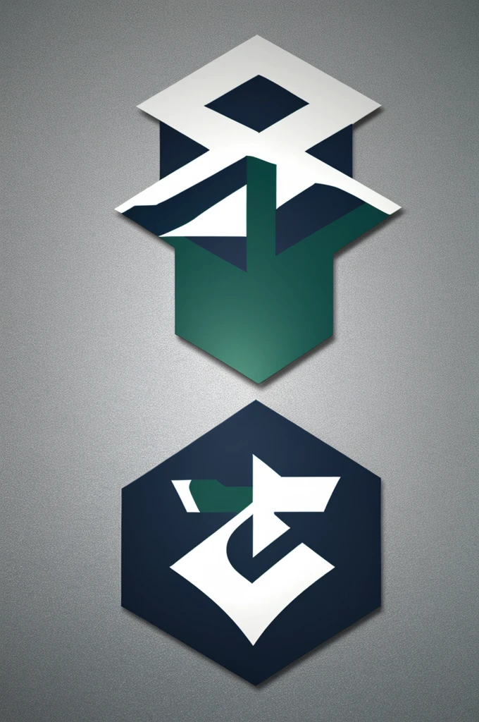 navy blue green and white consulting company logo