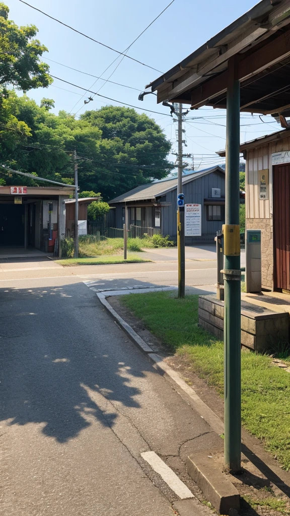 Highest quality、Rural Station、Streetscape、Bird's-eye view、Highest quality、4K、Real