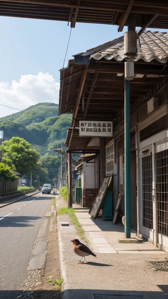 Highest quality、Rural Station、Streetscape、Bird's-eye view、Highest quality、4K、Real