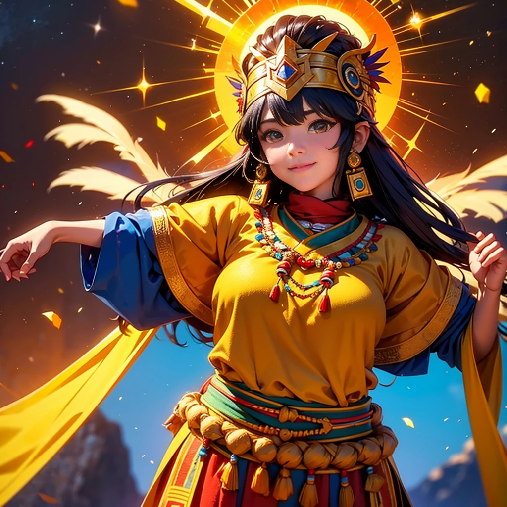 Inti Raymi Solar deity Sapa Inca. HD