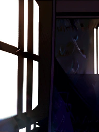 Drawing of a girl looking out the window