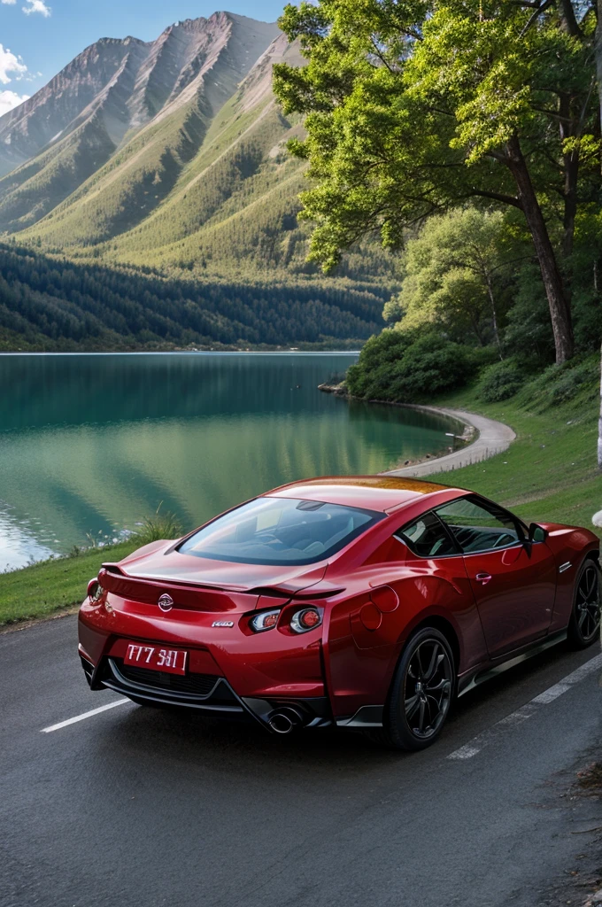 Nissan GT near Lake