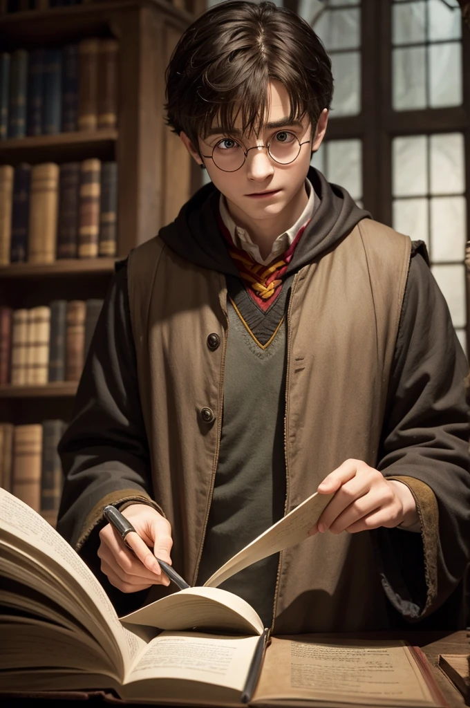 Na saga Harry Potter, Jake's wand is made of black oak, a robust and dense wood. Its core contains a phoenix feather, Known for her ability to channel powerful magic and withstand challenges. The wand design is simple and austere, reflecting Jake's serious personality. It emits an intense blue glow, indicative of firm resolution.