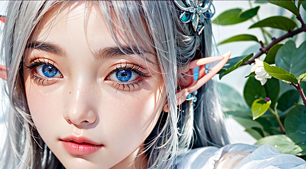 live-action。High quality。Very detailed。Elf beautiful girl。