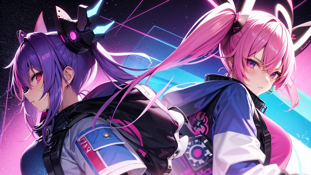 Twin-tail hair accessory Cyber style Cool