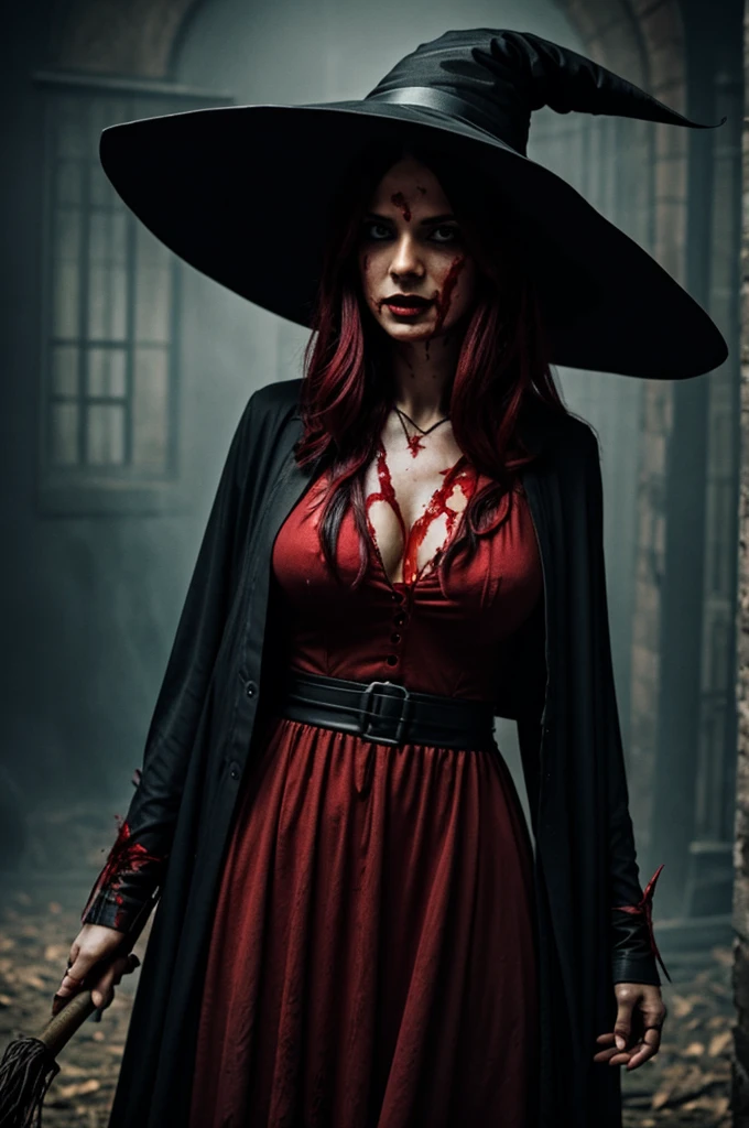 Bloody horror witch