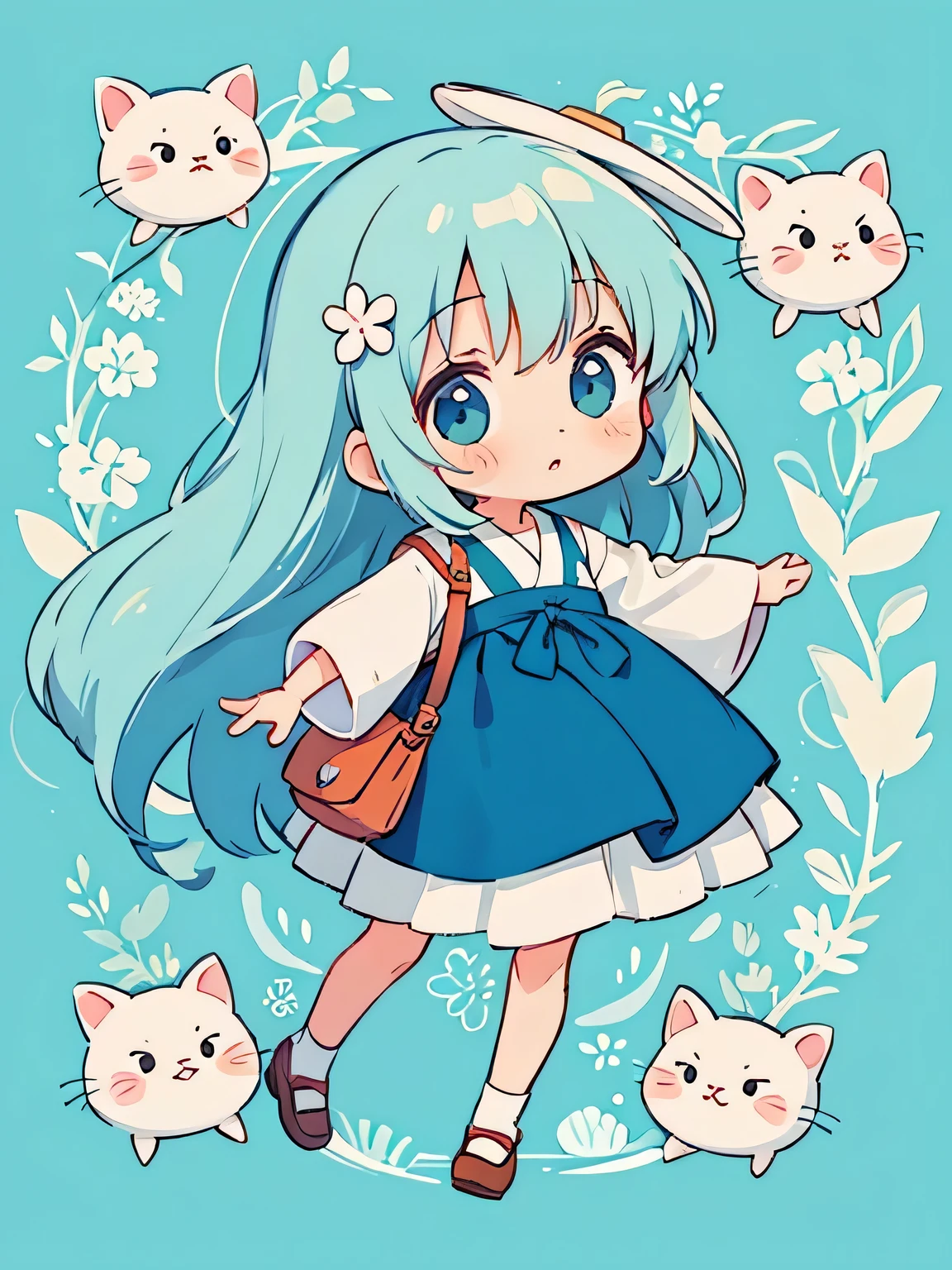 Hayao Miyazaki style、Kawaii Design, The most beautiful girl of all time、chibi, メロン