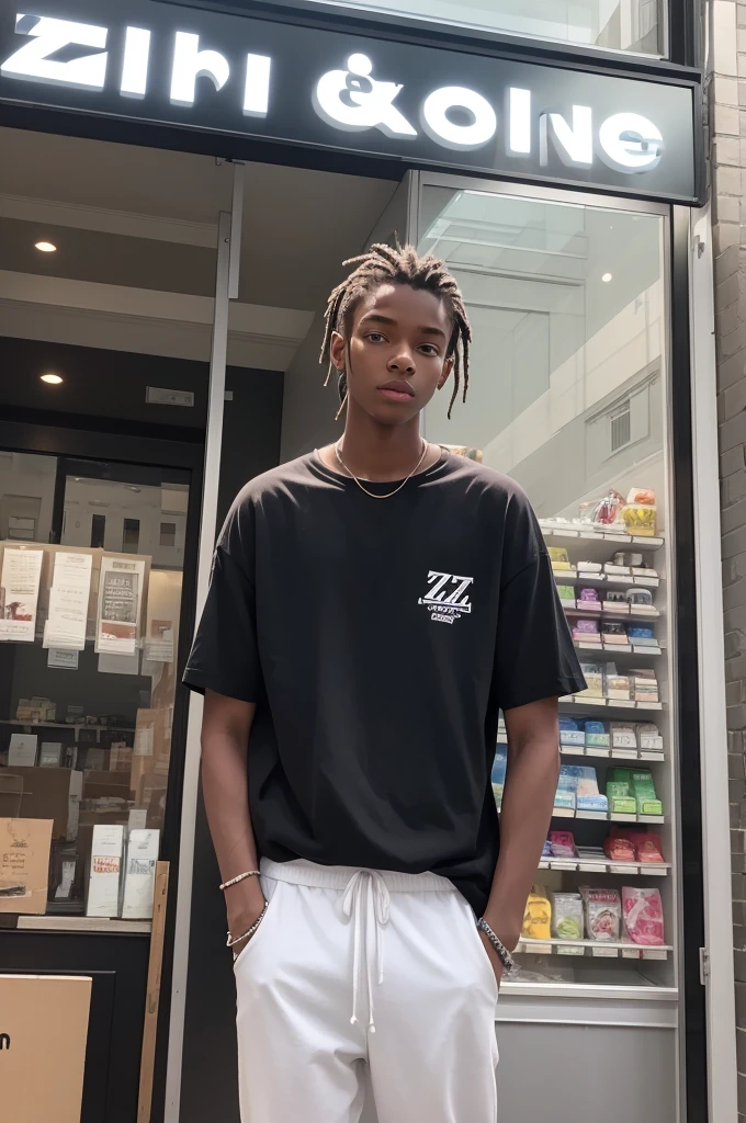 Create a store named Z&THE STORE in white and #ff5757