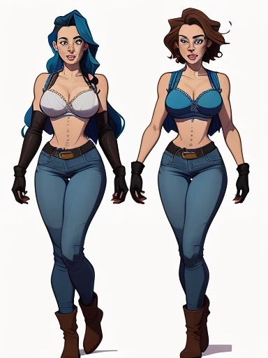 GTA character style illustration and completely bare breasts showing a little fear Breast size Cartoon name: Isabella Cruz white background medium breasts freckled face Hermione Granger actress strong contours Physical description - long straight hair, dyed a vibrant brown that contrasts with her pale skin. - You reflect a mix of curiosity and determination. – She has a tall stature, with a slender and agile figure, highlighting his agility and dexterity. -fundo colorido Portrait Character Design, beautiful digital illustration, high-quality portrait, comic book art, Full body sensualizing or naked. return sheet. membro retornar folha roupas do dia dia infernal expressão amor vestindo roupas sadomasoquistas com camisa xadrez vermelha e blue jeans Pose do personagem cenário aleatório Estilo Yvonne Strahovski Estilo cartoon ilustração digital fundo colorido diverso mulher atraente sesy seios médios lindas roupas de bruxa em simétrico, female girlfriends pose beautiful breasts in Cartoon style beautiful and dynamic digital illustration snow white together with cinderella with body in symmetry a beast with corset and beautiful breasts, well-defined bodyWitch woman character Jennifer Connelly with war marks Cartoon image of a woman . GTA n style illustration, cartoon art style, cartoon art style, digital illustration style, highly detailed character design, courage detailed digital art, of the cemetery with dead zombies behind her trying to get her, Portrait Character Design, beautiful illustration Jennifer Connelly , , white bra, green vest, sleeveless, へそ, blue jeans, Brown boots, gloves fingerless, short gloves, slightly-smile, shorth hair, wavy hair, parted bangs, blue colored eyes, wart under the right eye, old american west, sunny desert background, waist belt, best quality, Obra de arte Jennifer Connelly
