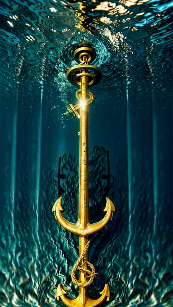 Anchor sinking in the water