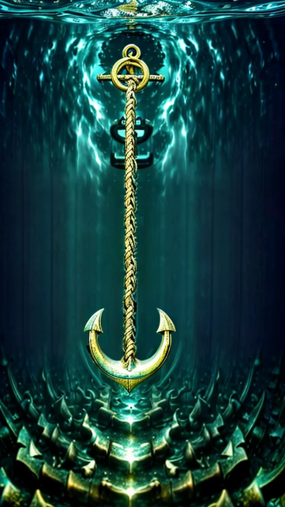 Anchor sinking in the water