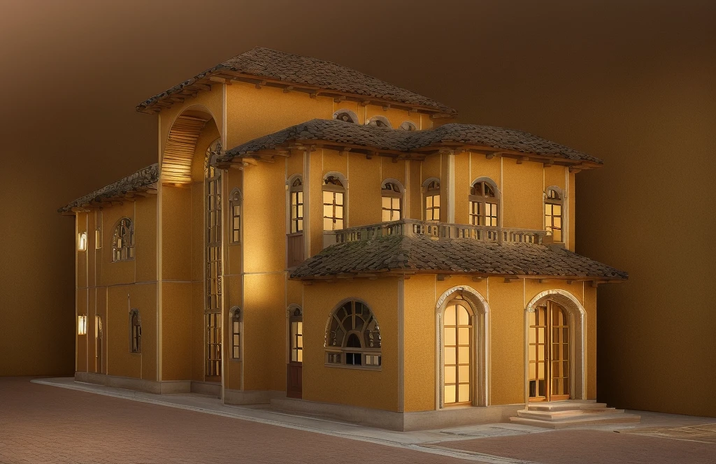A luxurious and intricately detailed three-story neo-classical villa exterior scene, showcasing opulence. The art form chosen for this depiction is photography, captured with a 50mm lens. The esteemed photographer Ansel Adams serves as the source of inspiration. The villa stands amidst lush gardens, its ornate architecture emphasized by the play of shadows and sunlight. The color temperature is warm, enhancing the golden accents of the villa's design. The atmosphere exudes elegance, while the subjects exhibit serene expressions. Soft, natural lighting envelops the scene, creating a timeless ambiance