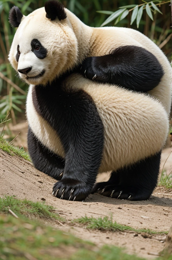 panda bear writing