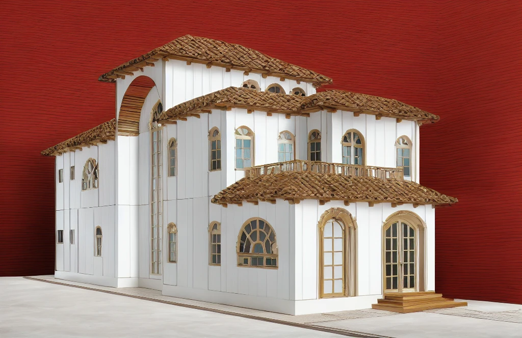 (head of&#39;artwork:1.5, best quality:1.2), Villa KTHOUSE - Méditerranée, Mediterranean Villa, Mediterranean detail architect:1.2