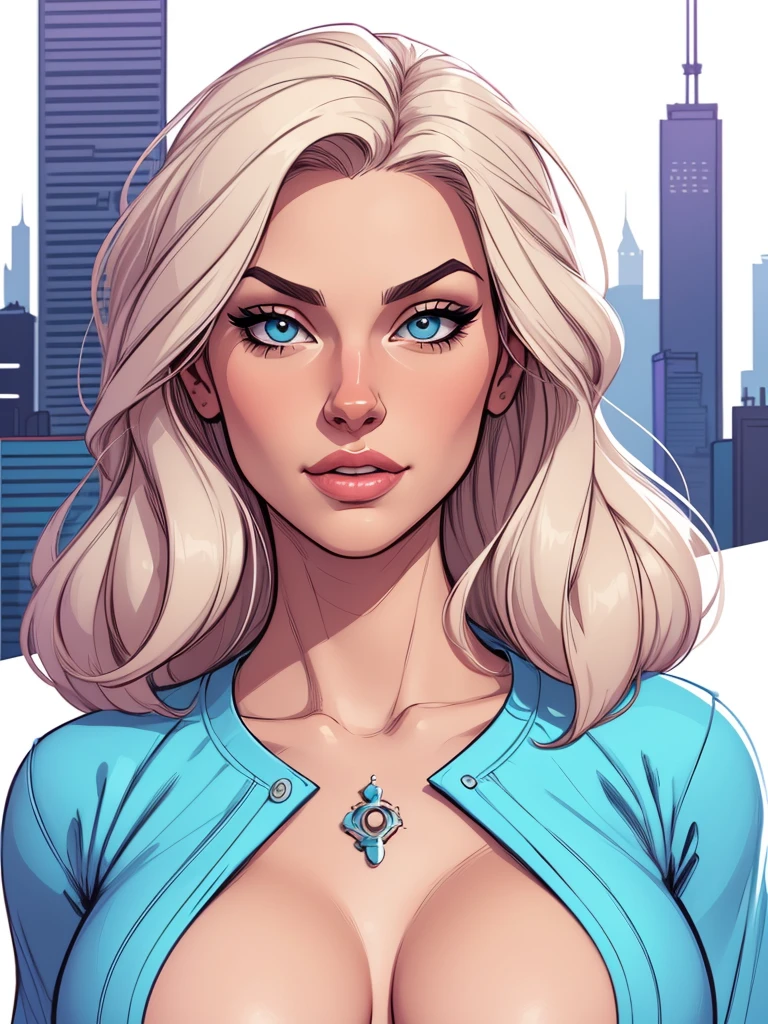 cartoon style:1.2), Brazilian cartoon image of a woman , sensual clothes , super cute girl, authoritarian would be facial expressioncartoon style illustration, cartoon art style, cartoon art style, digital illustration style, highly detailed character design, cute detailed digital art, City fan art, portrait character design, beautiful digital illustration, high-quality portrait, comic book art, character design portrait, white background Buso without clothes and medium breasts, beautiful and symmetrical body curves