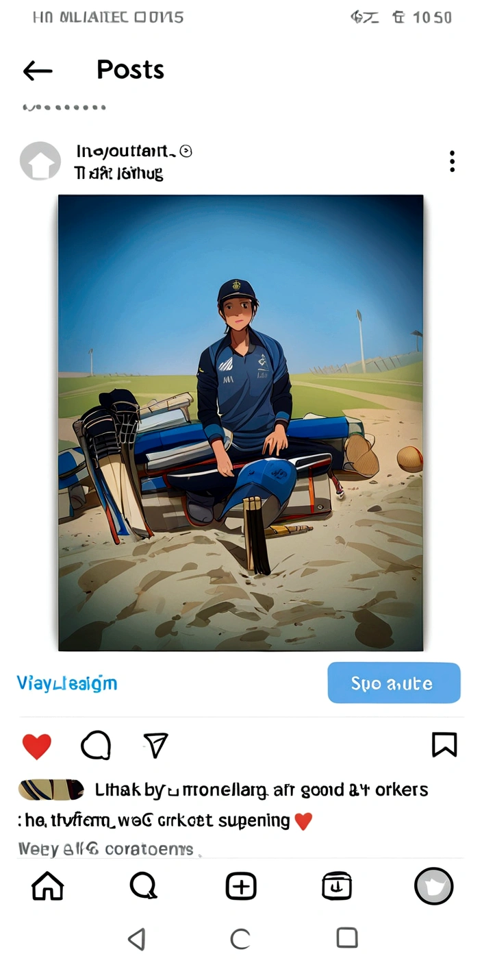 This person in the ground wearing cricket equipments