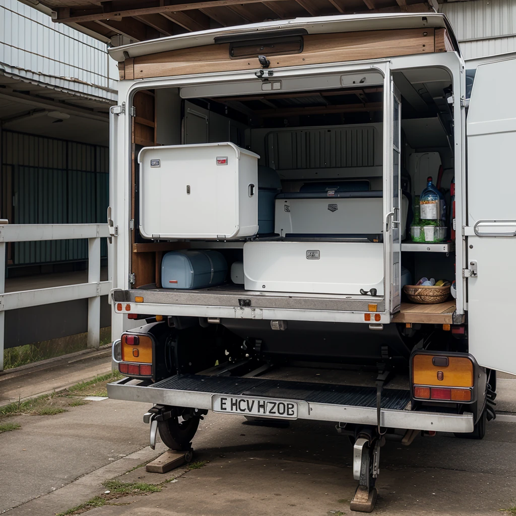A suzuki multicap fouble cab with a carry on the back