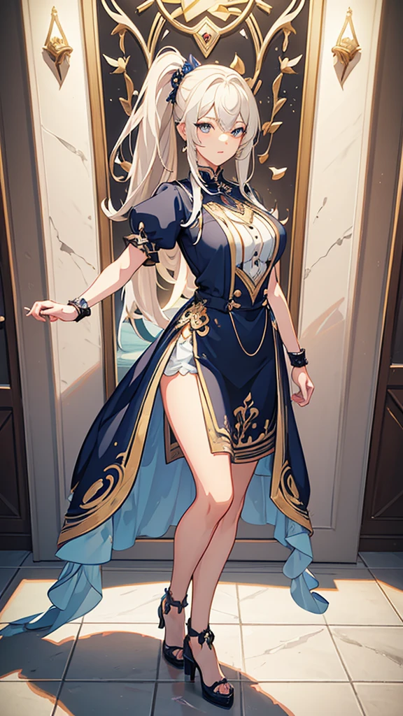 A highly detailed and realistic 3D model of a beautiful anime-styled vtuber, with hyper-realistic facial features, vibrant and expressive eyes, delicate lips, and a charming expression. The model is exquisitely crafted with an impeccable attention to detail, displaying a seamless blend of realistic and stylized elements. Masterfully rendered with a photorealistic sheen, the vtuber model is posed in a dynamic and engaging stance, showcasing a captivating blend of elegance and personality. Intricate textures, high-quality lighting, and a meticulously crafted 3D form come together to create a truly stunning and lifelike virtual character.