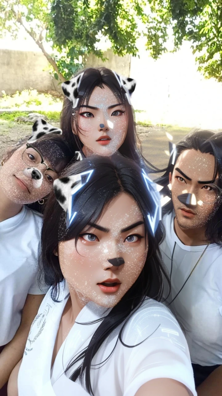 A contest of handsome Chinese boys and girls, whole body, combat stance, sharp eyes, Clear facial features, wearing hanfu, runes around, holographic reality, holographic halo, motion blur, game light effects, edge light, Luz outfit, movie edge light, delicate light