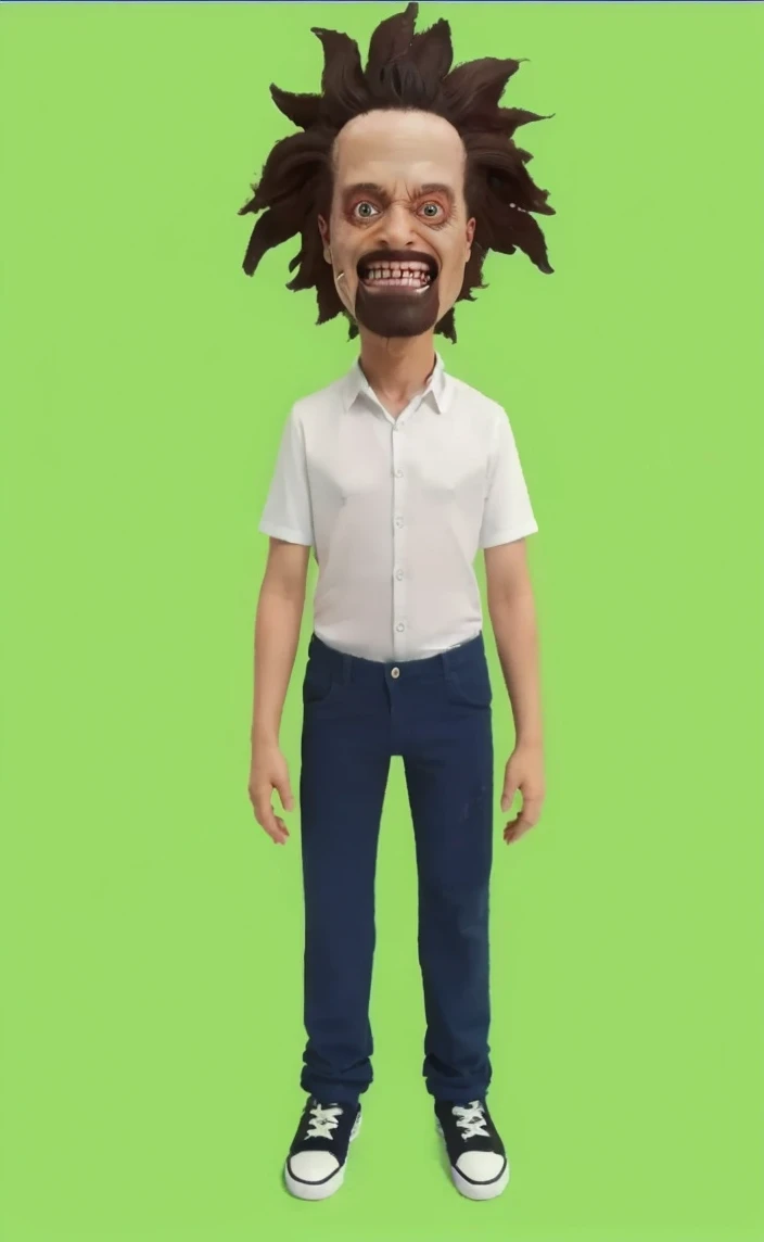 Photo realistic ,insane smile,bulging eye , turn into a alien xenomorph,4k photo