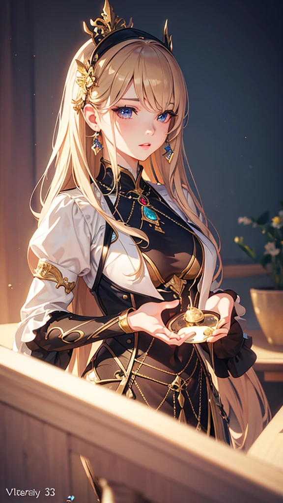 A highly detailed and realistic 3D model of a beautiful anime-styled vtuber, with hyper-realistic facial features, vibrant and expressive eyes, delicate lips, and a charming expression. The model is exquisitely crafted with an impeccable attention to detail, displaying a seamless blend of realistic and stylized elements. Masterfully rendered with a photorealistic sheen, the vtuber model is posed in a dynamic and engaging stance, showcasing a captivating blend of elegance and personality. Intricate textures, high-quality lighting, and a meticulously crafted 3D form come together to create a truly stunning and lifelike virtual character.