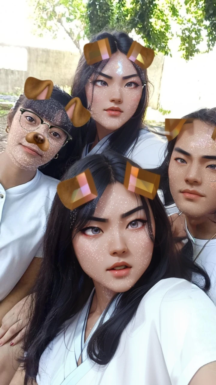 A contest of handsome Chinese boys and girls, whole body, combat stance, sharp eyes, Clear facial features, wearing hanfu, runes around, holographic reality, holographic halo, motion blur, game light effects, edge light, Luz outfit, movie edge light, delicate light