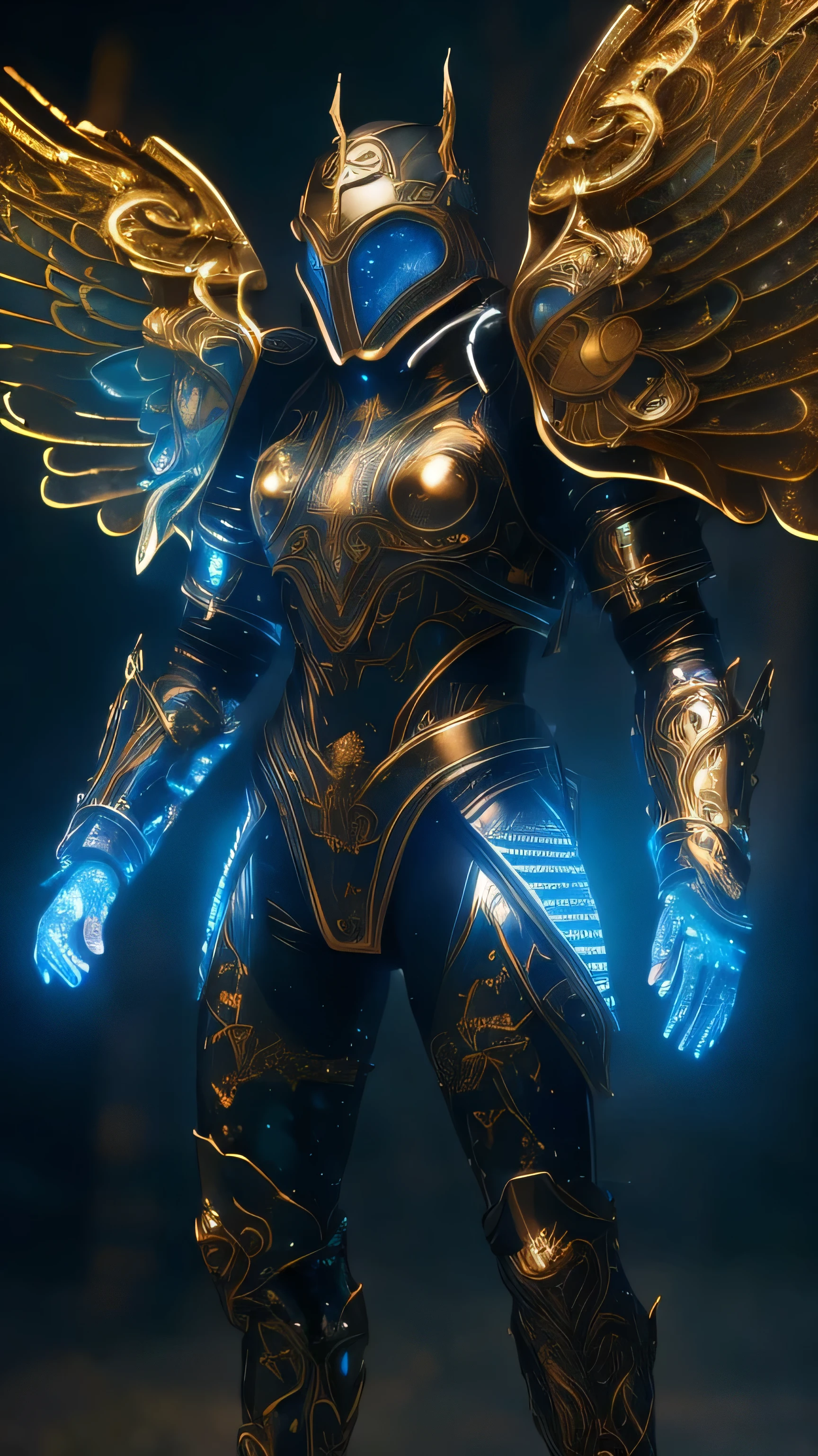 a beautiful girl with blue arms, starlight glow, cinematic lighting, ethereal atmosphere, detailed facial features, intricate hairstyle, elegant pose, fantasy landscape, glowing celestial elements, vibrant color palette, dreamlike quality, masterpiece, high resolution, ultra-detailed, photorealistic