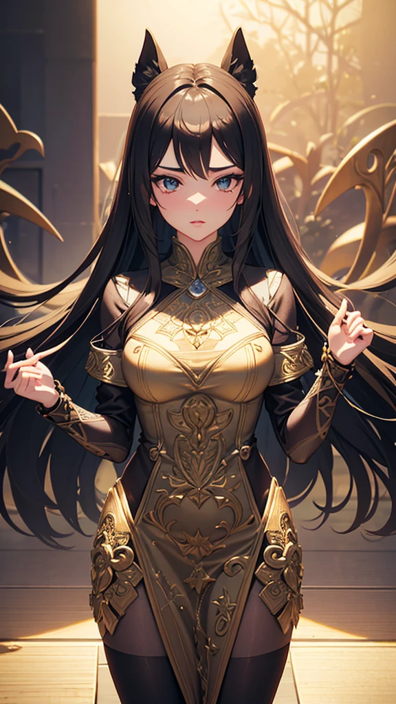 A highly detailed and realistic 3D model of a beautiful anime-styled vtuber, with hyper-realistic facial features, vibrant and expressive eyes, delicate lips, and a charming expression. The model is exquisitely crafted with an impeccable attention to detail, displaying a seamless blend of realistic and stylized elements. Masterfully rendered with a photorealistic sheen, the vtuber model is posed in a dynamic and engaging stance, showcasing a captivating blend of elegance and personality. Intricate textures, high-quality lighting, and a meticulously crafted 3D form come together to create a truly stunning and lifelike virtual character,standing straight as if looking in the mirror