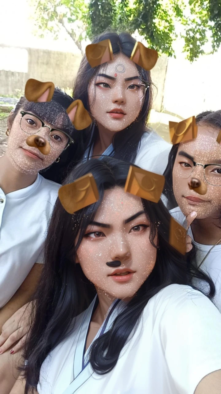 A contest of handsome Chinese boys and girls, whole body, combat stance, sharp eyes, Clear facial features, wearing hanfu, runes around, holographic reality, holographic halo, motion blur, game light effects, edge light, Luz outfit, movie edge light, delicate light