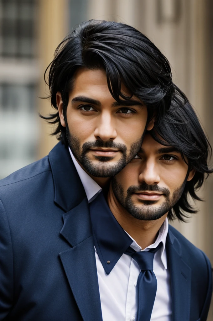raven haired man, high