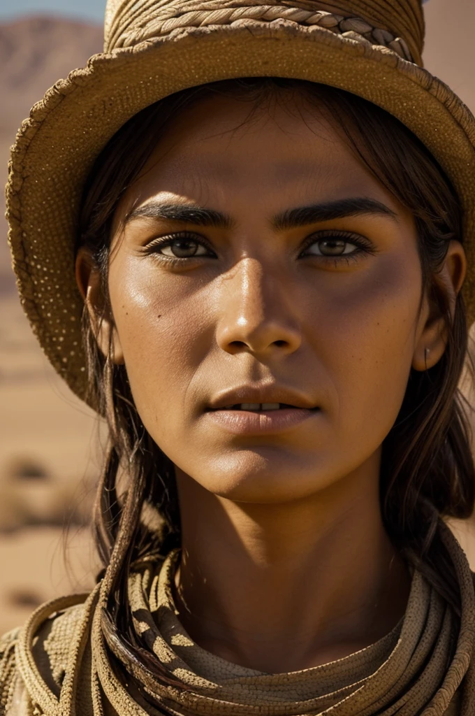 ((best quality)), ((masterpiece)), (detailed), perfect face, Leon al lado de leona, en el desierto de sonora