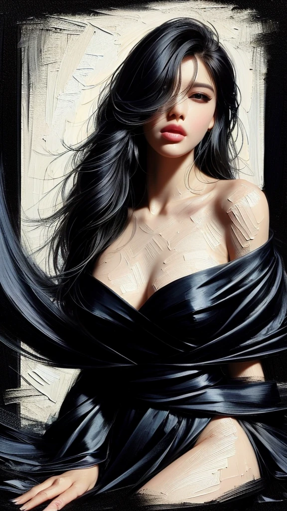 Gal、Highest quality,8K,High resolution、Mystical Eyes、Are fat、fat、Fair skin、Very sexy、goddess、Large Breasts、Blur the background、smile、laughing、LOL、Provocative face、alone、Shiny Hair、Blondeの超ロングヘア、Curly perm、Blonde、I have a protruding belly、Plump、Voluptuous、Indian、Pompadour、Has bangs、Bangs fall on the forehead、White off-the-shoulder knit、White off-the-shoulder sweater、Heavy makeup、Heavy makeup、 for it!、Very erotic
