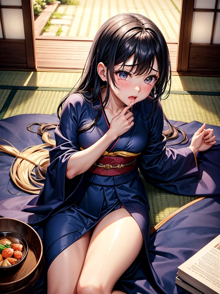 show nipples,Completely naked,long hair,Sayo Ryuga, Blackish brown hair ,dark brown eyes , , bangs with volume ,紫の大きなribbon, , Even bangs ,,Sayo Ryuga, Blackish brown hair ,dark brown eyes ,red kimono , bangs with volume ,紫のribbon, 大きなribbon, Even bangs ,,bangs from ears to shoulders ,,ribbon, Even bangs ,,ribbon,,肩でEven bangs 前髪Patsun,Patsun, ,,straight hair, 大きなribbon,, clitoris,pussy juice,Legs up,semen,shaved pussy,　vibrator sticks in my pussy　, 　straddle the yellow vibrator, , insult,,small breasts,red furisode, Masturbation with a vibrator,Tactile bangs yellow vibrator