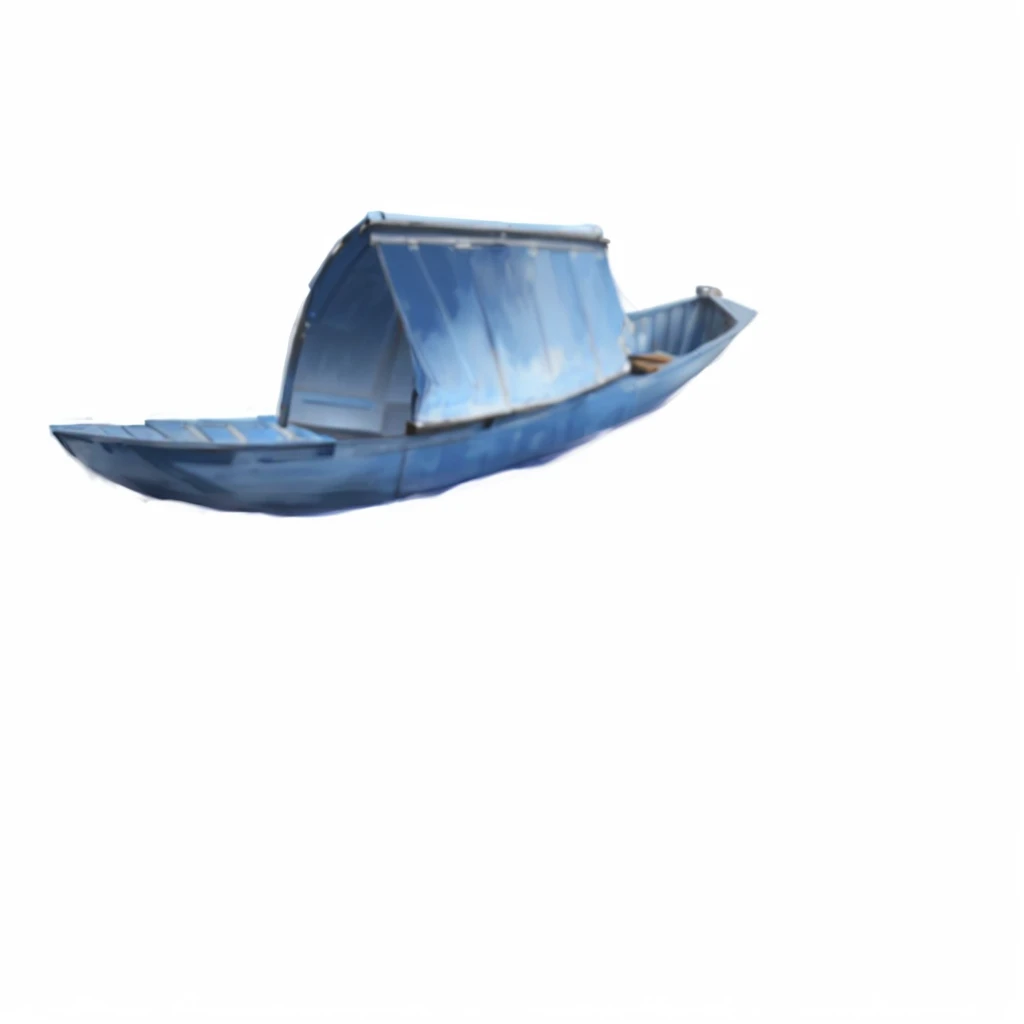 There is a blue hat floating in the air, small Boat, concept Boat, Boat, one small Boat, fantasy. gondola Boat, Drawn image, canoe, gondola, Blue Submarine No. 6, 飞Boat, Digital drawing, 太空飞Boat, Fisherman&#39;s hat, Small hat, blue whale, Blue Submarine No 6, Boat with lamp, side view