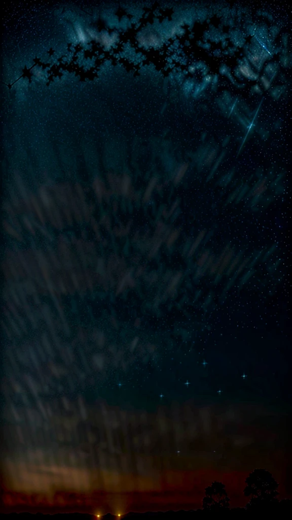 Hazy starry sky