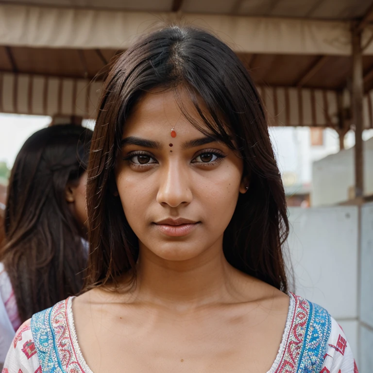 Indian random fair Woman, perfect face, eyes, lips, symmetric face