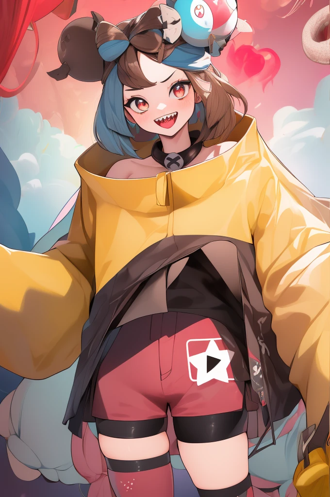 Are standing,One girl, Crazy clown girl, 頭蓋骨のface, Halloween Theme Style, Laugh hesterically, sharp big smiling teeth, bomb, 細かくdetailedに, (Highest quality), (Intricate details), cuteスタイル, change, Clown Style, Multicolor, Red curtain and circus background, Fire Hell, ((Long brown hair braided)), Highest quality, ((Long sleeve shirt and shorts)), ((Red and white outfit)), ((Clown Style clothes)), ((Thigh-high socks)), ((Round eyes)), ((Wearing clown make-up)), 美しいface, Happy, cuteface, pin up, 完璧なface, Portrait with a simple background(masterpiece: 1.2, Highest quality), (live-action, Intricate details), (1 Female, alone, Upper Body, Big Breasts) clothing: sharp, stylish, nice, fashionable, Non-standard, アバンGalド, Experimental Look: shaved head or Boldな hair color, Stunning makeup, Unconventional fashion choices, Rock star behavior: restive, Non-conformist, Provocative venues: Urban Arts District, Hobbies of the underground music scene: punkショーに参加する, Creating mixed media art, Experiment with the values of different subcultures: personality, credibility, Creative Expression Source of Inspiration: punk, Counterculture Icon, アバンGalド art movements Character traits: Boldな, Bold, Non-standard.Volumetric light graffiti art, skull fashion, Neon color))), Carne Griffith CFguanxiaoyuQF, One girl, Highest quality, (Tabletop:1.2), 非常にdetailedな, One Girl, alone, Looking at the audience, (Upper Body:1.2), Erotica、Highest quality, Very beautiful, Very delicate 8K wallpaper, Super beautiful girl, masterpieceのface, (masterpieceの目:1.5), (Pixie Cut Hair:1.3),Gal, (Anatomically correct,),masterpiece, Highest quality, Raw photo, Photorealistic, face, unbelievably ridiculous, Beautiful girls, cute, Blunt bangs, Depth of written boundary, High resolution, 超detailedな, detailed, ighly detailedd, extremely detailedd eye and face, Sharp pupils, Realisticな生徒, sharpなフォーカス, Cinema Lighting,masterpiece, (Highest quality: 1.2), (Super quality: 1.2), figure, (Very delicate and beautiful: 1.2), Film Angle, floating, (Beautiful detailing: 1.1), (Detail Light: 1.1), Film Light, Highest quality:0.8), (Highest quality:0.8) (masterpiece, Highest quality:1.2),Woman with wavy hair, ,Beautiful Eyes,繊細なblack髪,Attractive eyeshadow( black:1.2)( blackい肌:1.2),Africa,( Smooth Skin:1.2)( Slender body proportions,Wet sexy plump lips,Perfect Fingers、Bangs、Active wear、Akira Toriyama style drawing、 ((Brown sugar skin tone))((Perfect Anatomy:1.2,Realistic:1.5,Raw photo:1.5,masterpiece、Highest quality、Ultra - High resolution、High resolution、Extremely detailed CG、8K)),Cowboy Shot