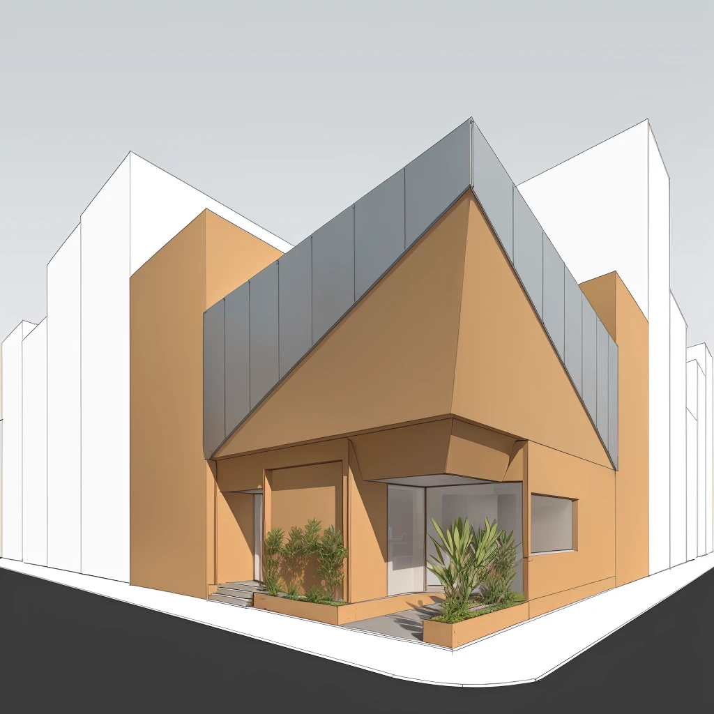 rendering of a building with a planter on the front of it, detailed rendering, artists impression, artist impression, from street level, mid-view, architectural concept, architecture render, artist's impression, low angle dimetric rendering, wide angle exterior 2022, perspective view, detail render, front-view, digital rendering, front perspective, artistic impression