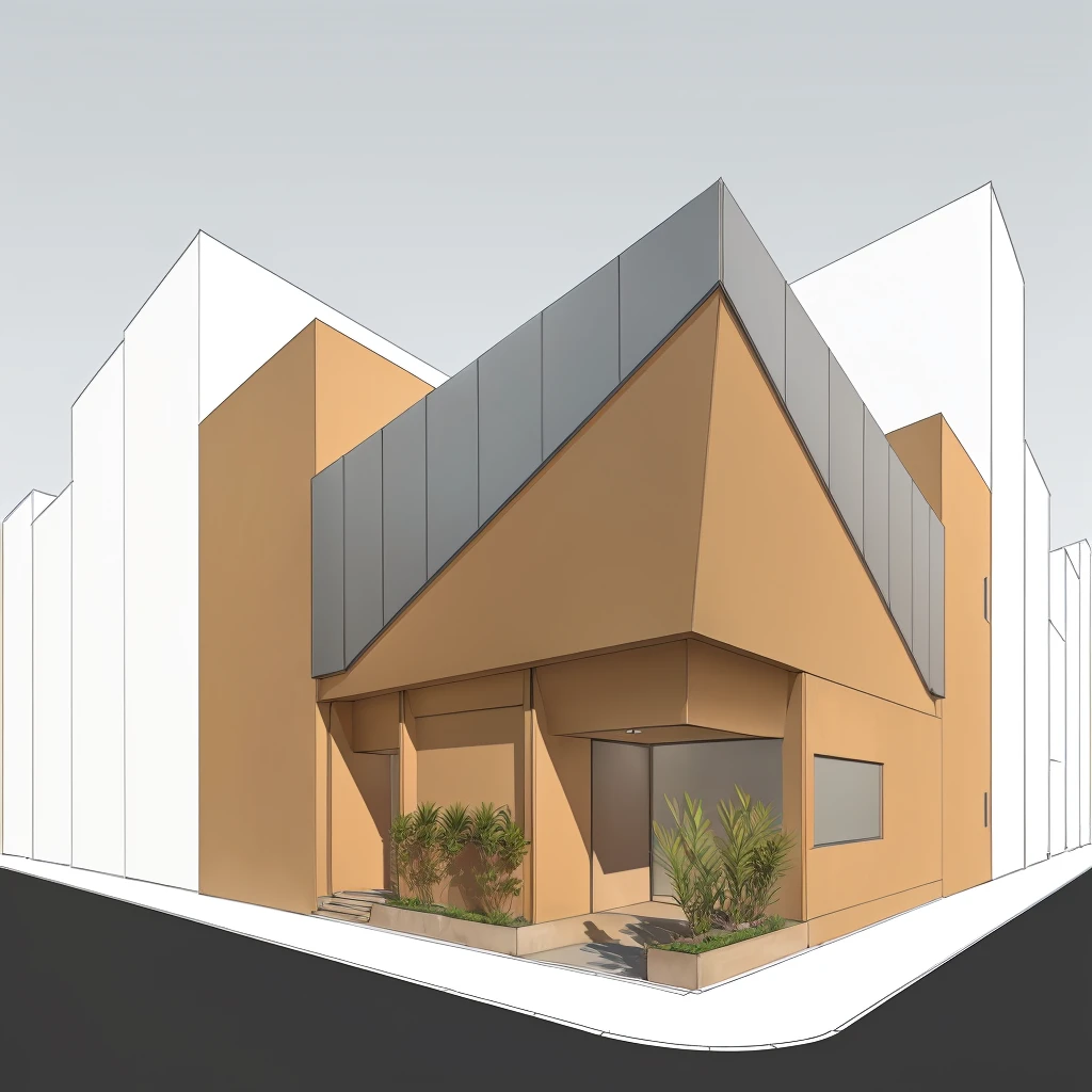 rendering of a building with a planter on the front of it, detailed rendering, artists impression, artist impression, from street level, mid-view, architectural concept, architecture render, artist's impression, low angle dimetric rendering, wide angle exterior 2022, perspective view, detail render, front-view, digital rendering, front perspective, artistic impression