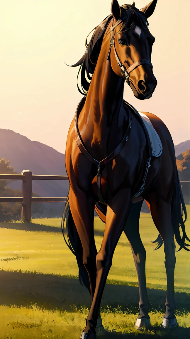 Highest quality,masterpiece,High resolution,CG8k ,Highly detailed images,Beautiful sister,One person,Think about it,Horse's ears,Horse tail,white and green clothing,Black Skirt,smile,