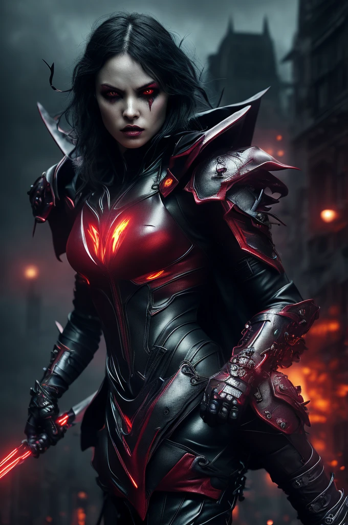 powerfull (demonic creature:1.2), red tech googles, demon mask, androgynous male, strong pose, tech heavy armor, Raiden, metal gear style, lightning effects, thunder effects, dark sky raining, god of thunder, dark hair, infernal city background, tall structures, infernal towers background, dark red colors, apocalyptical, far distance, full body, perfect detailed face, detailed symmetric circular iris, realistic, stunning realistic photograph, 3d render, octane render, intricately detailed, cinematic, Isometric, dark fantasy theme, mystical, Dark theme, underworld theme, deviant art masterpiece, white skin, crimson eyes, dark tattoos, colour grading, dark illustration, extreme quality, extremely detailed, ultra-detailed face, ultra hd 8k, dark lightning, concept art, hyperdetailed, intricately detailed gothic art, triadic colours, fantastical, intricate detail, splash screen, complementary colours, fantasy concept art, 8k resolution, soft lighting, film photography, film grain, hyperrealist