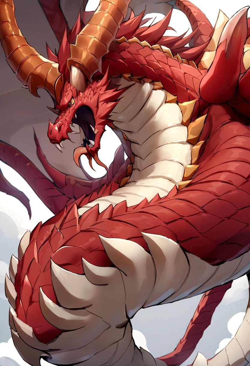 (masterpiece), (Best quality), Cinema quality,Rendered by Octane,extreme detailed details,Cloud dragon composed of white clouds,Huge Chinese dragon,Elongated dragon body,main body,Dragon Tail,Dragon Horn,Dragon Claw,