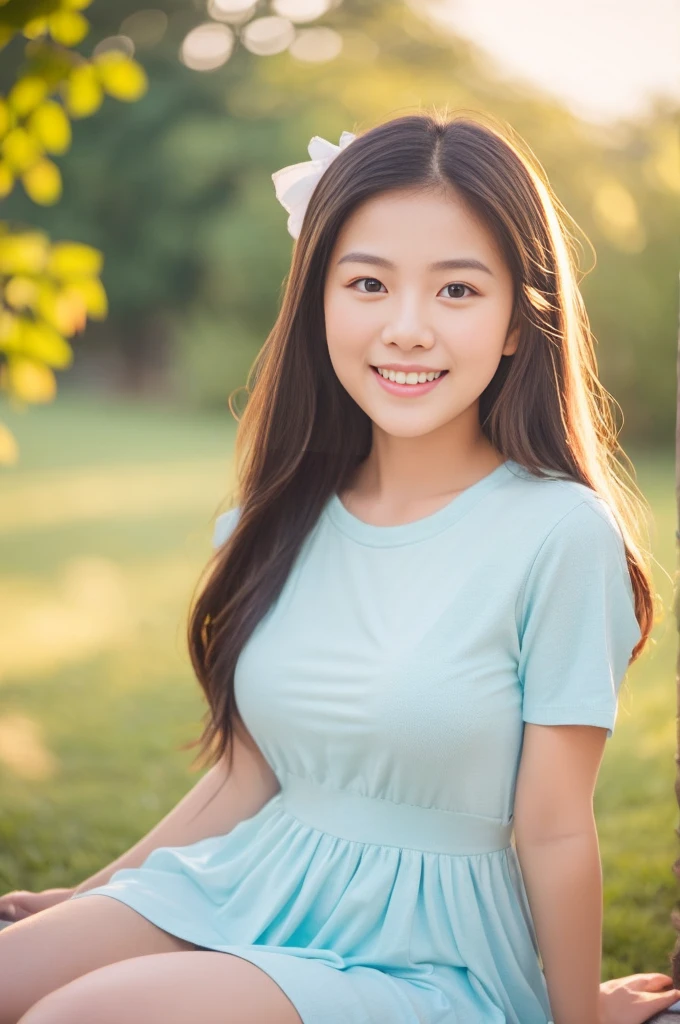 (masterpiece, highest quality:1.2), Hwa Eun Sun, 8K, young cute beautiful curvy filipina girl, tanned skinned, 85mm,Official AR RAW photo, baby face、show me your ears、photo shoot, cute face, thicc thighs, nipa hut, looking at the viewer, embarrassing、smile、no makeup, film grain, chromatic aberration, sharp focus, face light, clear lighting, Ten generations, detailed face, background bokeh、(((((( Cute girl)))))), clothes with short sleeves, seductive dress, baby face, angelic face
