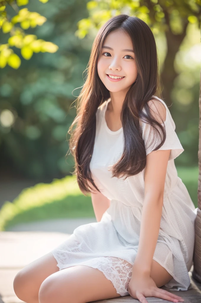 (masterpiece, highest quality:1.2), Hwa Eun Sun, 8K, young cute beautiful curvy filipina girl, tanned skinned, 85mm,Official AR RAW photo, 、show me your ears、photo shoot, cute face, thicc thighs, nipa hut, looking at the viewer, embarrassing、smile、no makeup, film grain, chromatic aberration, sharp focus, face light, clear lighting, Ten generations, detailed face, background bokeh、(((((( Cute girl)))))), clothes with short sleeves, seductive dress, baby face face