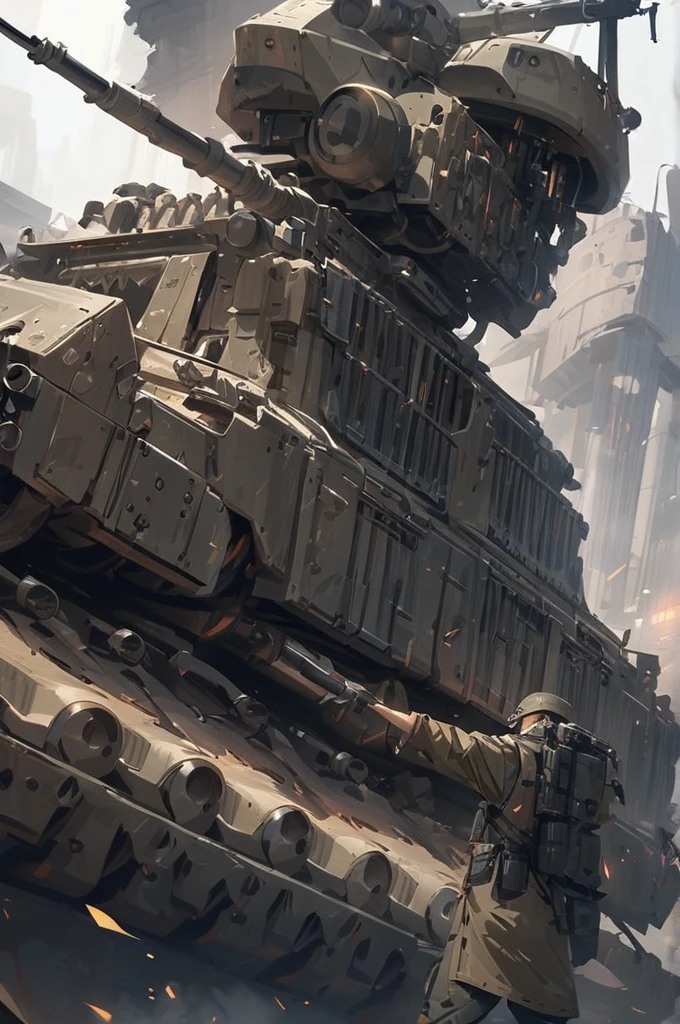 ((Best quality)), ((masterpiece)), (detailed), military operations on equipment