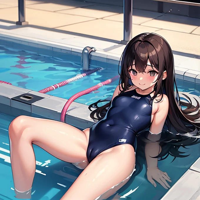 (4K,masterpiece,Highest quality),Browsing Caution,Dynamic Angle,on School swimming pool side,School swimming pool,semi-Long Hair,Long Hair,Brown Hair,Detailed face,A light smile,shy,no nostrils,(All pages of (Two Japanese women)),(Age 35):1.2,Slender body,Detailed skin,Mid-chest,Beautiful Hips,Buckshot,(White Wet Fit Compression One Piece Swimsuit):1.2,(Accentuate your body lines):1.3,(pumping pussy:1),sukumizu,