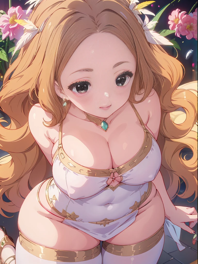 過去最高のmasterpiece、beautiful美しさ, 3D 2D, rich, blonde, skirt, stockings, High heels, star、(Highly detailed CG Unity 8K wallpaper),(masterpiece), (Highest quality), (Very detailed), (Best Work),(Best Shadow), (sharp eyeliner, eye shadow, fine eye:1.1), (超High resolution,Realistic,Realistic),(8K,RAW Photos),Mature Woman、Sensual curves、????????????、Thighs、bubble、お?のmasterpiece, full body shot, beautiful女性, Captivating smile, Thick lips, plump唇, blush, Looking at the audience, Provocative expression, beautiful髪型, Cleavage, plump、Curvy ????、Attractive face、???? Dress、An inviting gaze、Expressing emotions、(((?????? dresses)))、Gorgeous Accessories 、???????????の女性, Blonde, colored feather, metal ornaments, colored Flowers, particle, Light, (1 Girl:1.3),(Fractal Art:1.1),(colorful:1.1)、(Flowers:1.3),Most detailed,(Tangled:1.2), (Dynamic pose), (Abstract background:1.3), (Shiny skin), (Many colors :1.4), ,(Earrings:1.4), (feather:1.4),masterpiece, Highest quality, Very detailed, 30~40 years, full body shot, beautiful 、Various Hair Styles，Gold headband，Ample ???????，beautiful ????，Greek clothing，Tulle covers the ?????，Perfect balance, Costume details Details,marble，cinematic Lighting, Film Grain, High detail, Openwork decoration，(((colorfulな最高級ドレス)))、(((解剖学的に正しいbody))) ,???????????,Cowboy Shot, blush, (((1 Girl))), Perfect Face, (((Highest quality))), (Very detailed), detailed face and eye, (alone), High resolution、beautifuleye,(((???? pose)))、(((整った???????????)))、((beautiful eye))、luxury、(((超High resolution)))、(((Detailed Description)))、(((ぽっちゃりbody型)))、(((解剖学的構造に一致したbodyの部位)))、beautiful長いまつ毛、バランスのとれたbody型,The legs and arms are just the right size、Fishnet tights、glamorous、(((Clear white and black eye)))、lipstick、Sparkling、(Undistorted face, eye, body)、jewelry、gem、(長くカールしたbeautifulまつ毛)、(((バランス良いbeautiful胸)))、(transparent, Exquisite skin:1.2)、(((完璧なglamorousボディー)))、Actress's face、Super beautiful、Cute Smile、Healing beauty、Flower Shower、(((完璧なeye)))、Realistic depiction、Super ????、Shiny、glamorous、double eyelids、Excellent shadow correction、(((ぼやけていないeye)))、(((plump face)))、Cute face 、(((Shiny輝く肌))) 、(((Gorgeous long dress)))